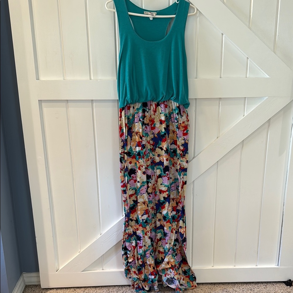Derek Heart Teal Racerback Maxi Dress